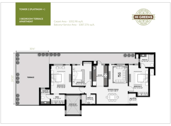 Tower-2-Platinum-3-BHK-Terrace-Apartment