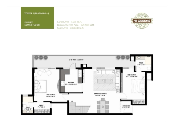 Tower-2-Platinum-Duplex-Lower-Floor